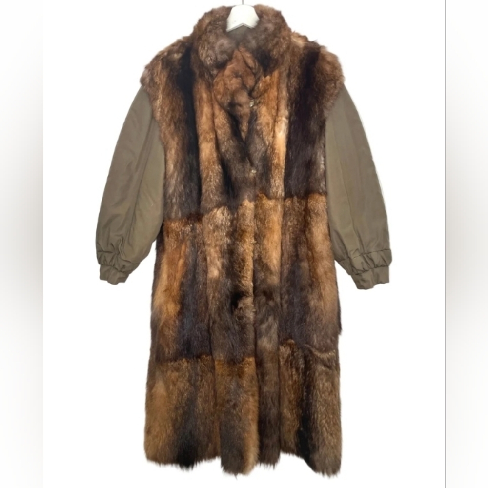 Vintage Patchwork Fur Coat